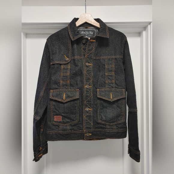 Under Two Flags Premium Black Denim Jacket - Picture 1 of 11